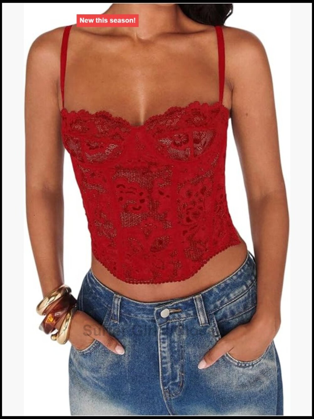Sexy Cut Out Lace Crop Bustier Corset Tank Top Going Out